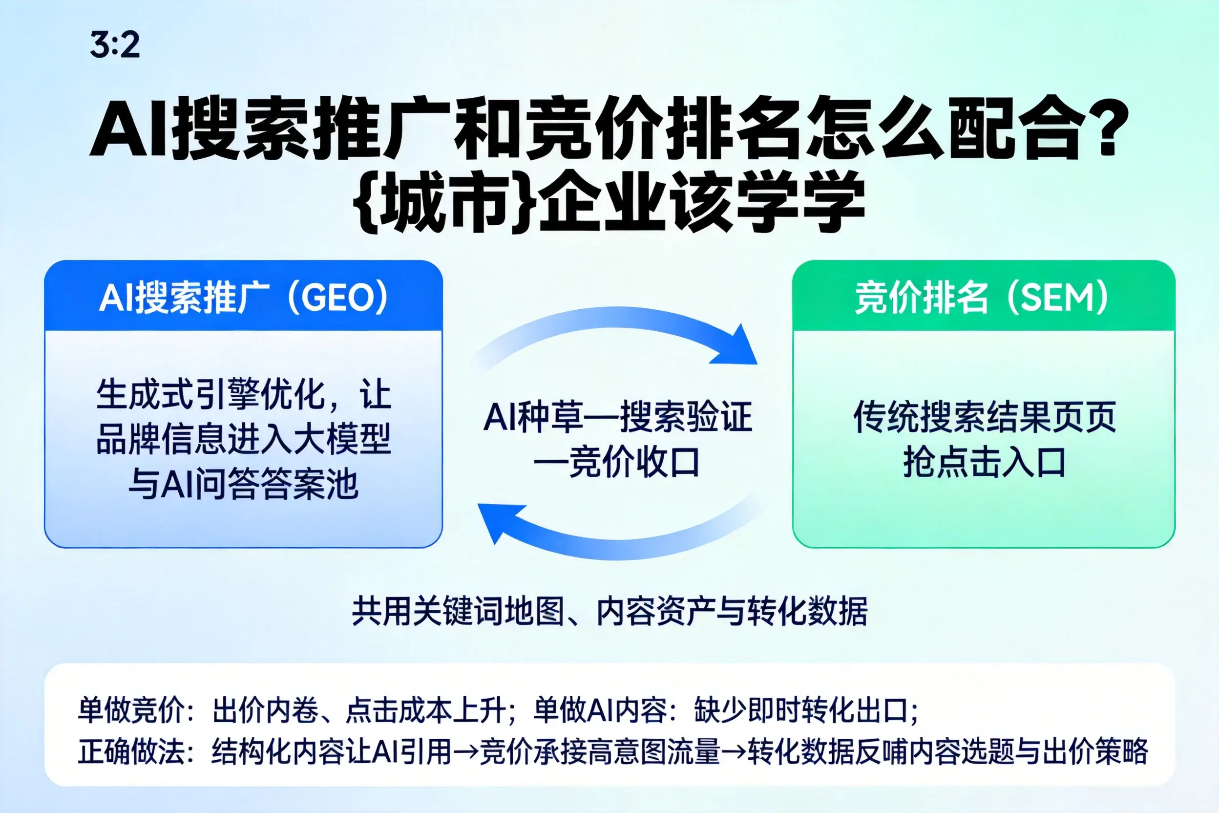 AI搜索推广和竞价排名怎么配合？亳州企业该学学