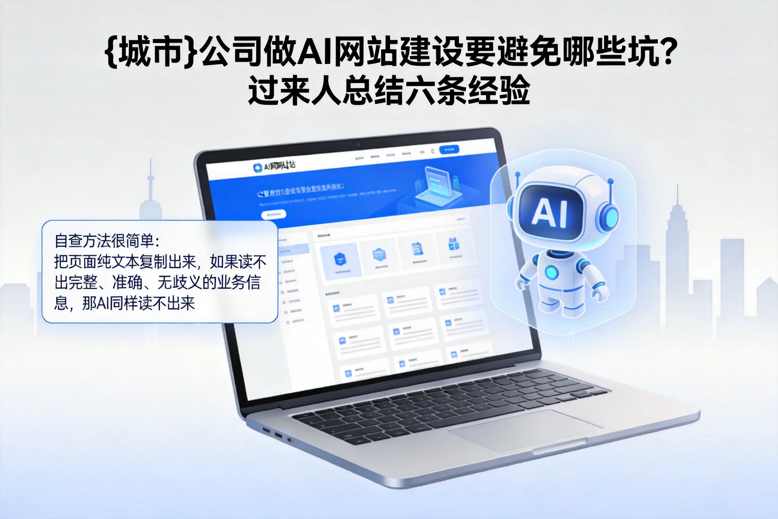 亳州公司做AI网站建设要避免哪些坑？过来人总结六条经验