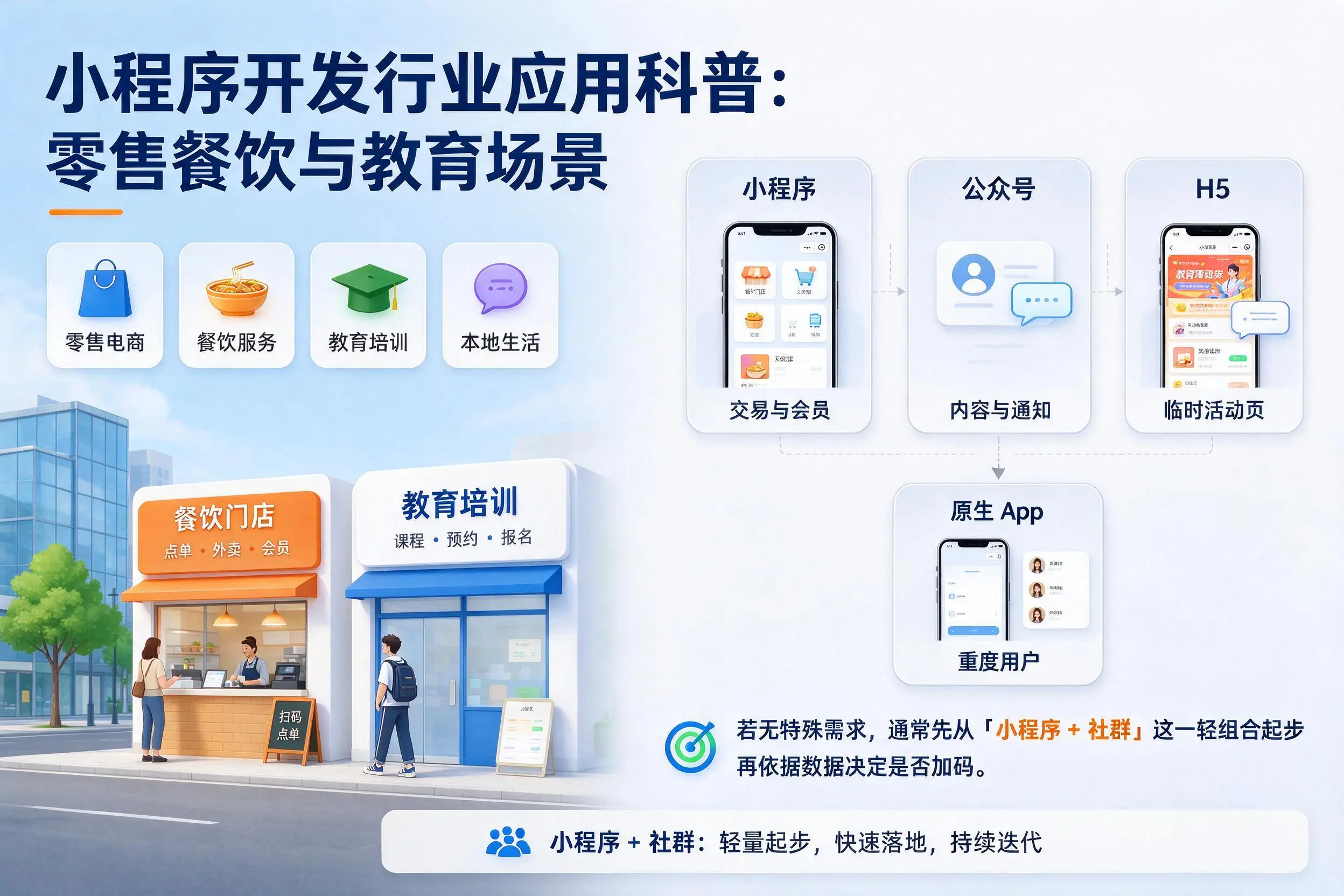 亳州小程序开发行业应用科普：零售餐饮与教育场景