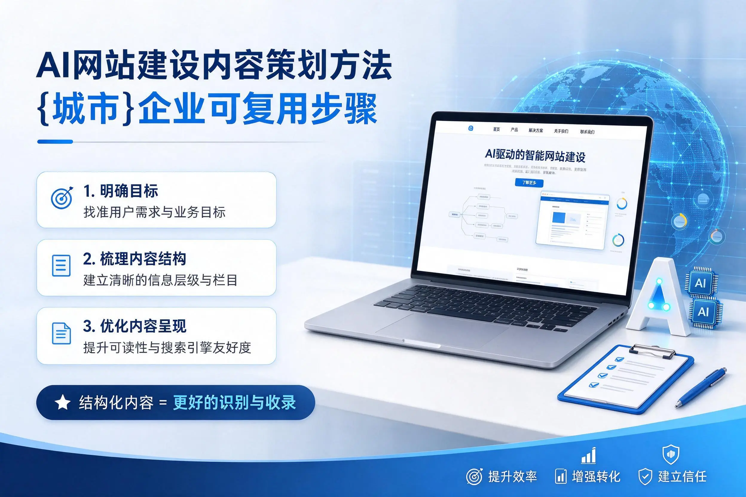 AI网站建设内容策划方法，亳州企业可复用步骤