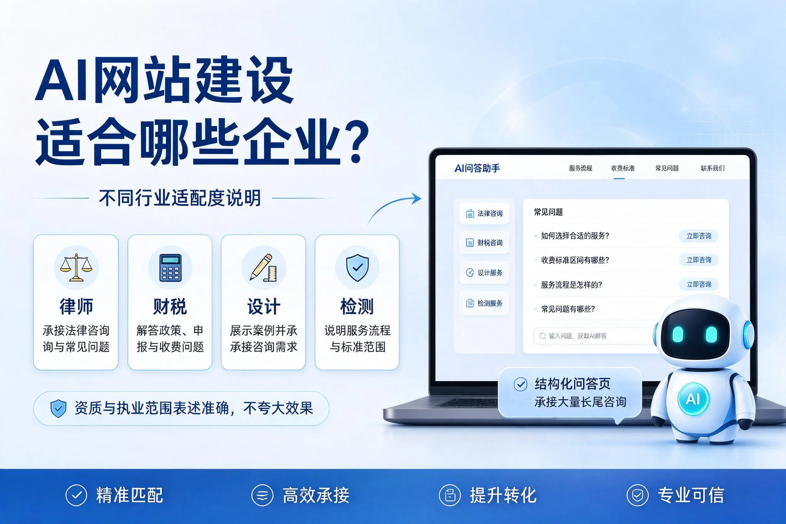 AI网站建设适合哪些企业?亳州不同行业适配度说明